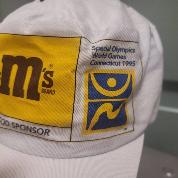 VTG 90s M&M's 1995 Special Olympics Painters Hat Cap Mars Promo Sponsor READ - Picture 4 of 10